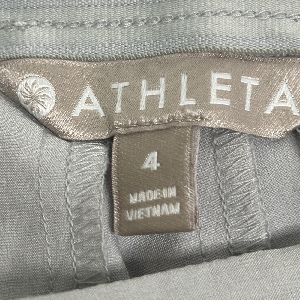 Athleta light gray tribecca crop pants side slits size 4 - Picture 5 of 8